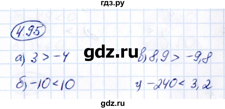 Гдз по математике за 6 класс Виленкин, Жохов, Чесноков ответ на номер № 4.95, Решебник 2021