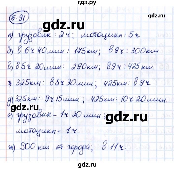 Гдз по математике за 6 класс Виленкин, Жохов, Чесноков ответ на номер № 6.91, Решебник 2021