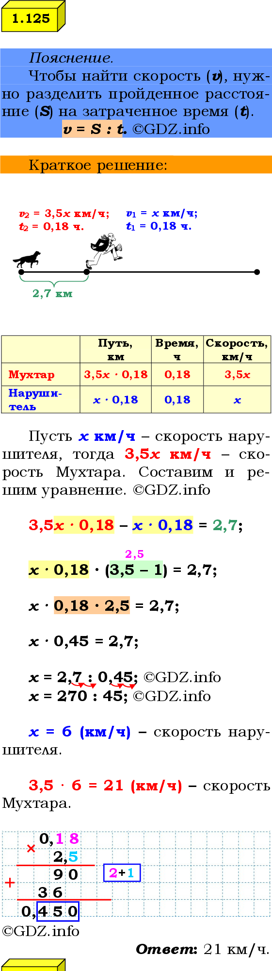 Фото решения 2: Номер №1.125, Часть 1 из ГДЗ по Математике 6 класс: Виленкин Н.Я. 2024г.