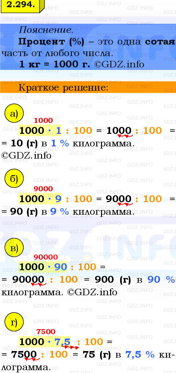 Фото решения 2: Номер №2.294, Часть 1 из ГДЗ по Математике 6 класс: Виленкин Н.Я. 2024г.