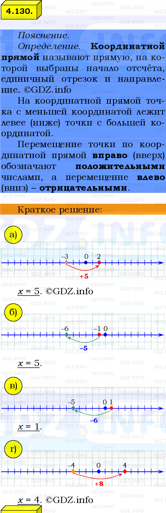 Фото решения 2: Номер №4.130, Часть 2 из ГДЗ по Математике 6 класс: Виленкин Н.Я. 2024г.