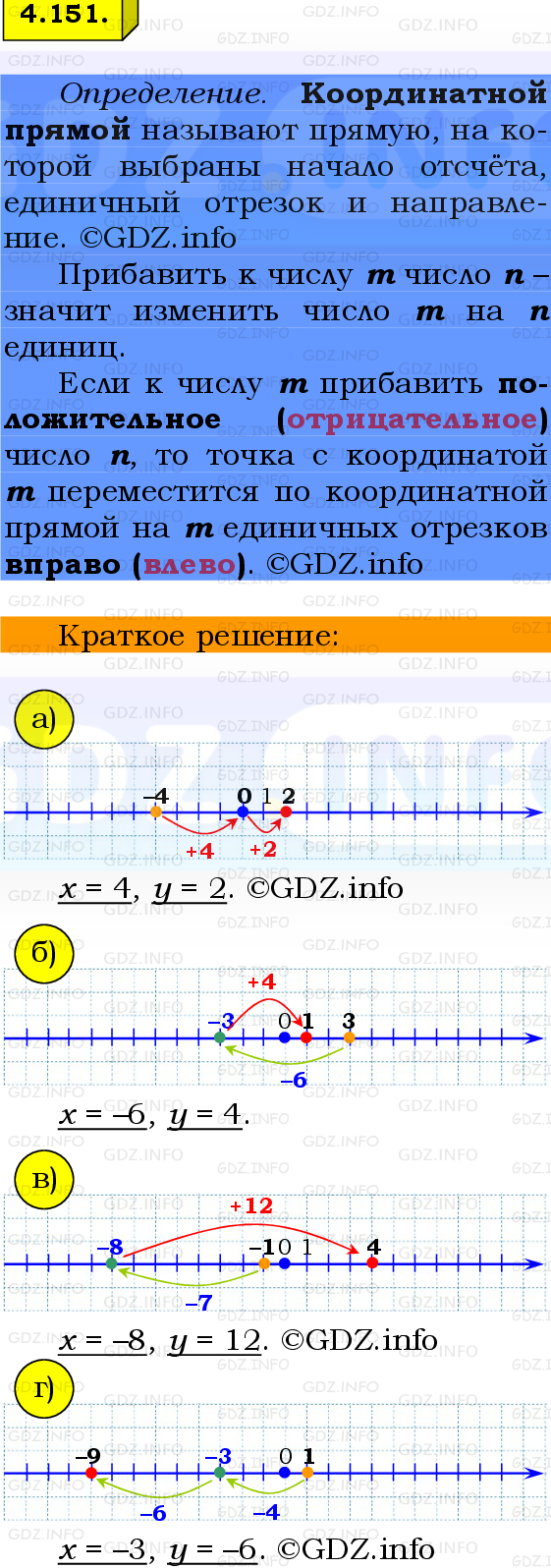 Фото решения 2: Номер №4.151, Часть 2 из ГДЗ по Математике 6 класс: Виленкин Н.Я. 2024г.