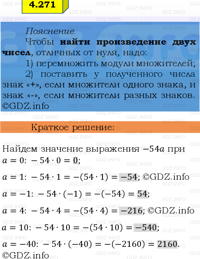 Фото решения 2: Номер №4.271, Часть 2 из ГДЗ по Математике 6 класс: Виленкин Н.Я. 2024г.