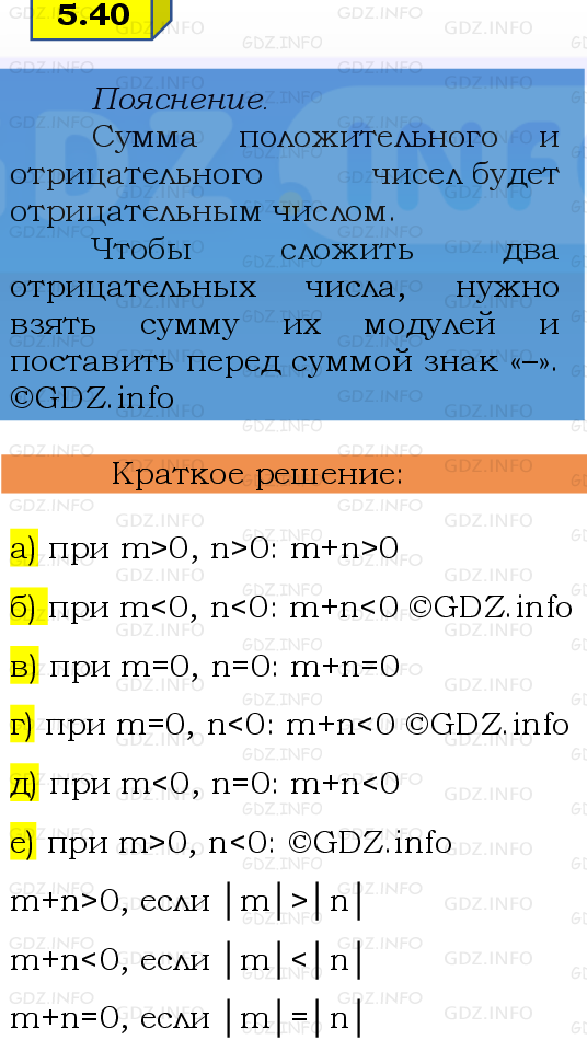 Фото решения 2: Номер №5.40, Часть 2 из ГДЗ по Математике 6 класс: Виленкин Н.Я. 2024г.