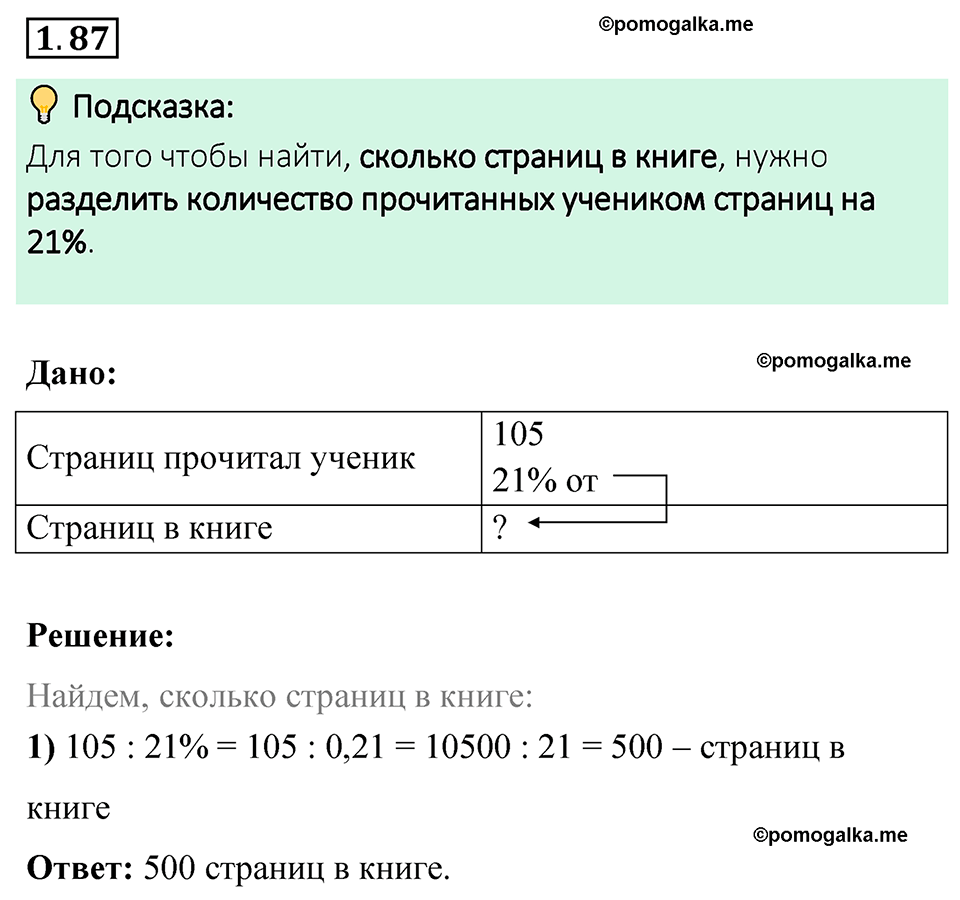 cтраница 24 задача 1.87 математика 6 класс Виленкин часть 1 просвещение ФГОС 2023
