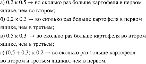 Изображение Картофель разложили в 3 ящика. В первый положили 0,2 всего картофеля, во второй — 0,5 всего...